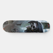 Tabla de Skate Encapuchado Esqueleto del Horror Persoonlijk Skateboard (Horizontaal)