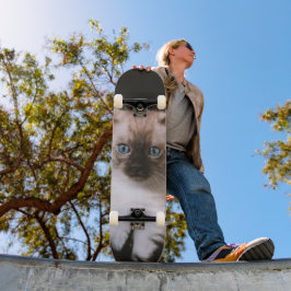 Tabla de Skate Gatico Peludo de Ojos Azules Persoonlijk Skateboard