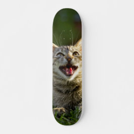 Tabla de Skate Gato Aullando en la Grama Persoonlijk Skateboard