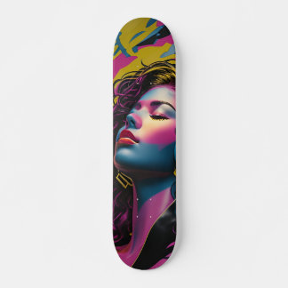 Tabla de Skate Joven Mujer Multicolor Relajada Persoonlijk Skateboard