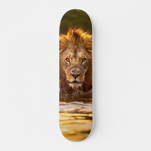 Tabla de Skate León Poderoso Cruzando un Río Persoonlijk Skateboard (Voorkant)
