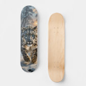 Tabla de Skate Leopardo en Bosque Nevado Persoonlijk Skateboard (Voorkant)
