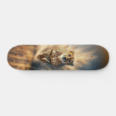 Tabla de Skate Leopardo en Veloz Carrera Persoonlijk Skateboard (Horizontaal)