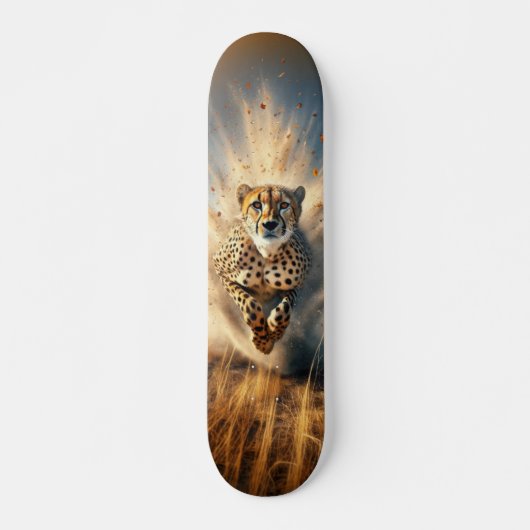Tabla de Skate Leopardo en Veloz Carrera Persoonlijk Skateboard (Voorkant)