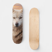 Tabla de Skate Lobo Blanco en el Atardecer Persoonlijk Skateboard (Voorkant)