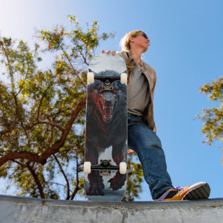 Tabla de Skate Lobo del Horror en Bosque Frío Persoonlijk Skateboard
