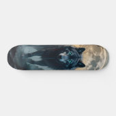 Tabla de Skate Lobo Feroz con luna llena Persoonlijk Skateboard (Horizontaal)