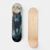 Tabla de Skate Lobo Feroz con luna llena Persoonlijk Skateboard (Voorkant)