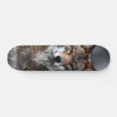 Tabla de skate Lobo Gris Alfa Observante Persoonlijk Skateboard (Horizontaal)