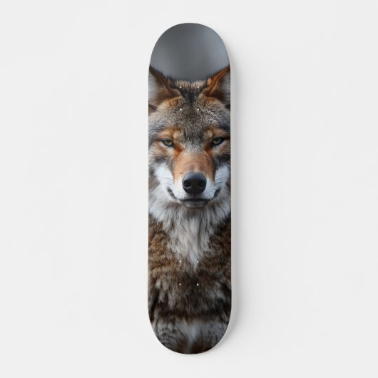 Tabla de skate Lobo Gris Alfa Observante Persoonlijk Skateboard (Voorkant)