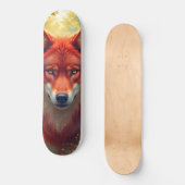 Tabla de Skate Lobo Rojo de Fauna Silvestre Persoonlijk Skateboard (Voorkant)