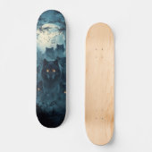 Tabla de Skate Lobos en un Bosque Nocturno Persoonlijk Skateboard (Voorkant)