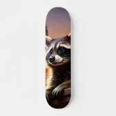 Tabla de Skate Mapache Asomado en el Atardecer Persoonlijk Skateboard (Voorkant)