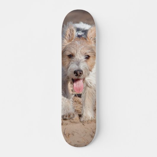 Tabla de Skate Perrito Parson Terrier Feliz Persoonlijk Skateboard (Voorkant)