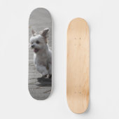 Tabla de Skate Perrito Peludo Blanco Corriendo Persoonlijk Skateboard (Voorkant)
