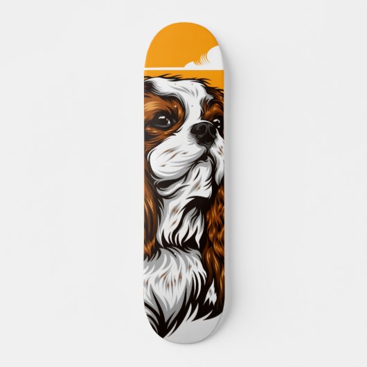 Tabla de Skate Perro de Pelaje Marrón y Blanco Persoonlijk Skateboard (Voorkant)