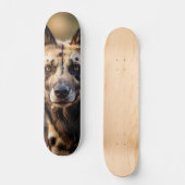 Tabla de Skate Perro Salvaje Africano Atento Persoonlijk Skateboard (Voorkant)
