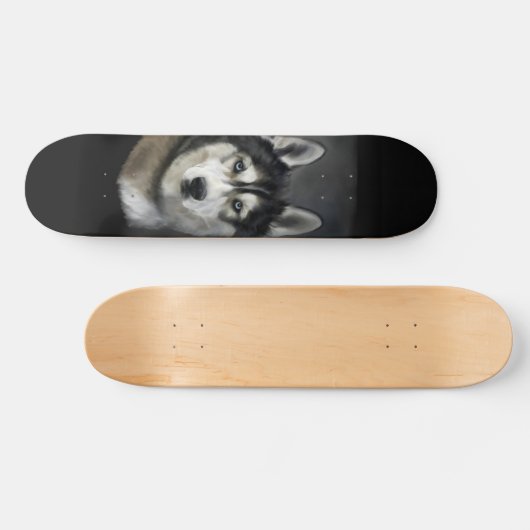 Tabla de Skate Robusto Perro Husky Siberiano Persoonlijk Skateboard (Horizontaal)