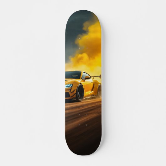 Tabla de Skate Supercoche Amarillo Corriendo Persoonlijk Skateboard (Voorkant)