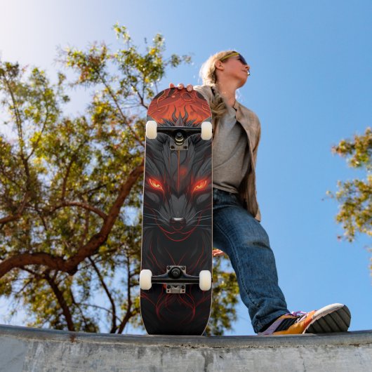 Tabla de Skate Zorro Monstruo Ojos Rojos Persoonlijk Skateboard (Buiten 1)