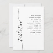 Table 10 Vertical Wedding Seating Chart Card Kaart (Voorkant)