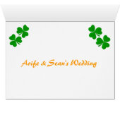 Table Card Irish Shamrock-grens (Binenzijde Horizontaal (Onderkant))