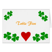 Table Card Irish Shamrock-grens (Voorkant Horizontaal)