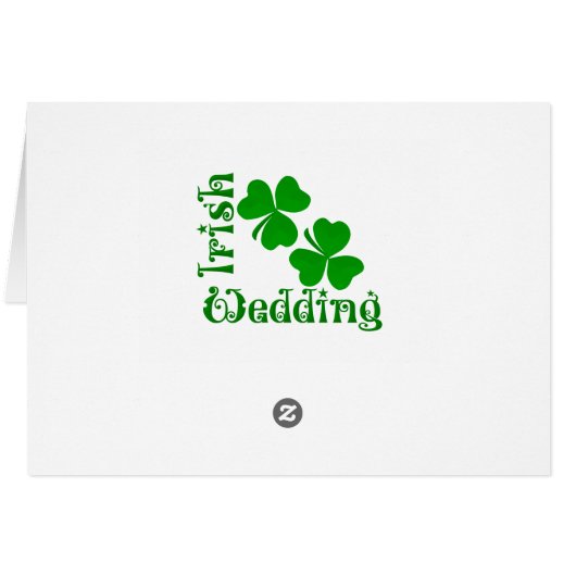 Table Card Irish Shamrock-grens (Achterkant Horizontaal)