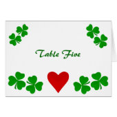 Table Card Irish Shamrock-grens (Voorkant Horizontaal)