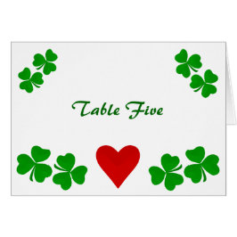 Table Card Irish Shamrock-grens