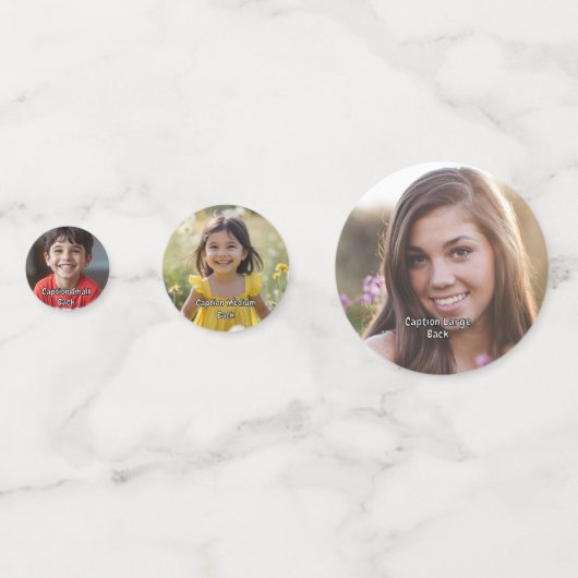 Table Confetti 60pc - Add Your Photos & Captions (Achterkanten)