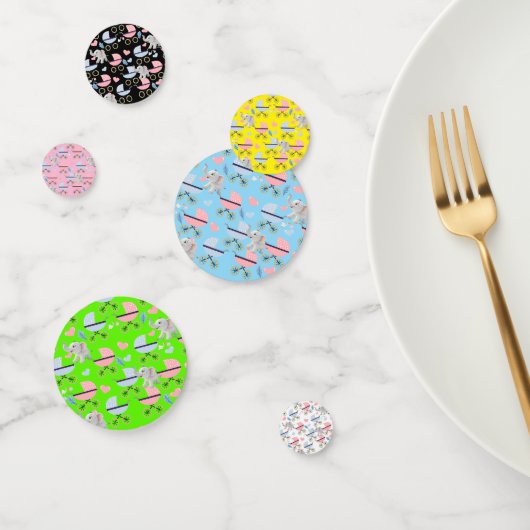 Table Confetti Baby Stroller Stork Hearts Elephant (Groep)