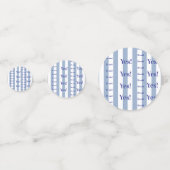 Table Confetti Blue & White Stripe He said Yes! (Achterkanten)