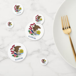 Table confetti met vlag van Illinois, Verenigde St