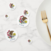 Table confetti met vlag van Illinois, Verenigde St (Groep)