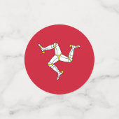 Table confetti met vlag van Isle of Man, Verenigd  (Kleine voorkant)