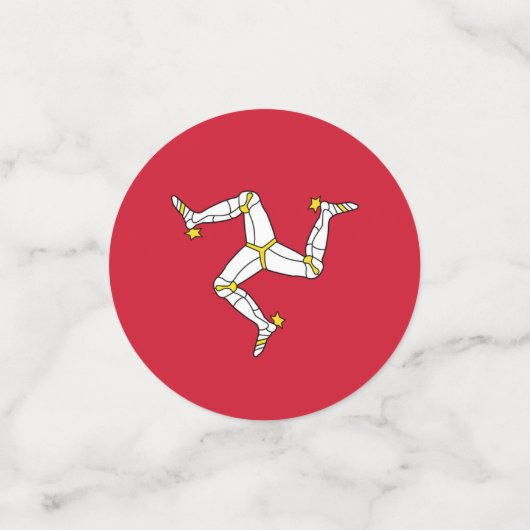 Table confetti met vlag van Isle of Man, Verenigd (Kleine voorkant)