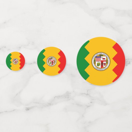 Table confetti met vlag van Los Angeles, Verenigde (Achterkanten)