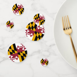 Table confetti met vlag van Maryland, Verenigde St