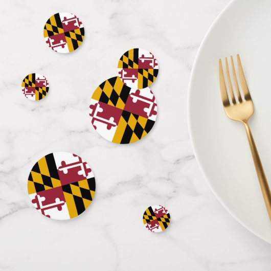 Table confetti met vlag van Maryland, Verenigde St (Groep)