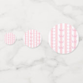 Table Confetti Pink & White Stripe She said Yes! (Voorkanten)
