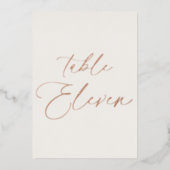 Table Eleven Wedding Table Number | Real Foil Folie Uitnodiging (Voorkant)