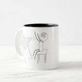 Table Flip Angry Rage Quit Desk flip Mad Angry Mem Tweekleurige Koffiemok (Voorkant links)