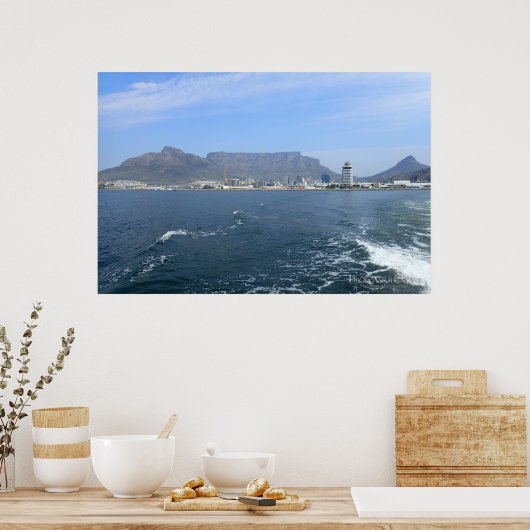 Table Mountain and Cape Town, ZA Poster (Keuken)