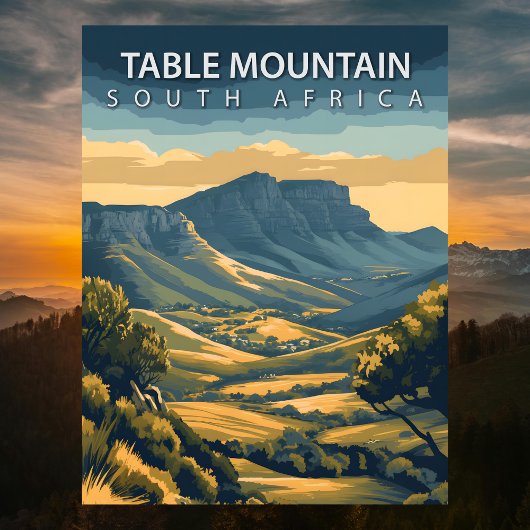 Table Mountain South Africa Iconic Cape Town Briefkaart