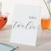 Table Number 12 Reclamebord Met Voetstuk (Insitu)