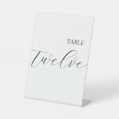 Table Number 12 Reclamebord Met Voetstuk (Voorkant)