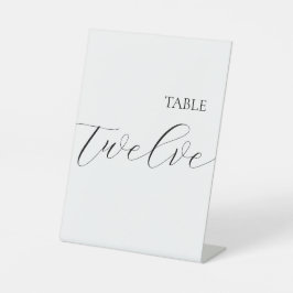 Table Number 12 Reclamebord Met Voetstuk