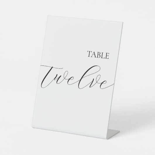 Table Number 12 Reclamebord Met Voetstuk (Voorkant)