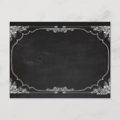 Table Number Card Modern Chalkboard  Victor Briefkaart (Achterkant)